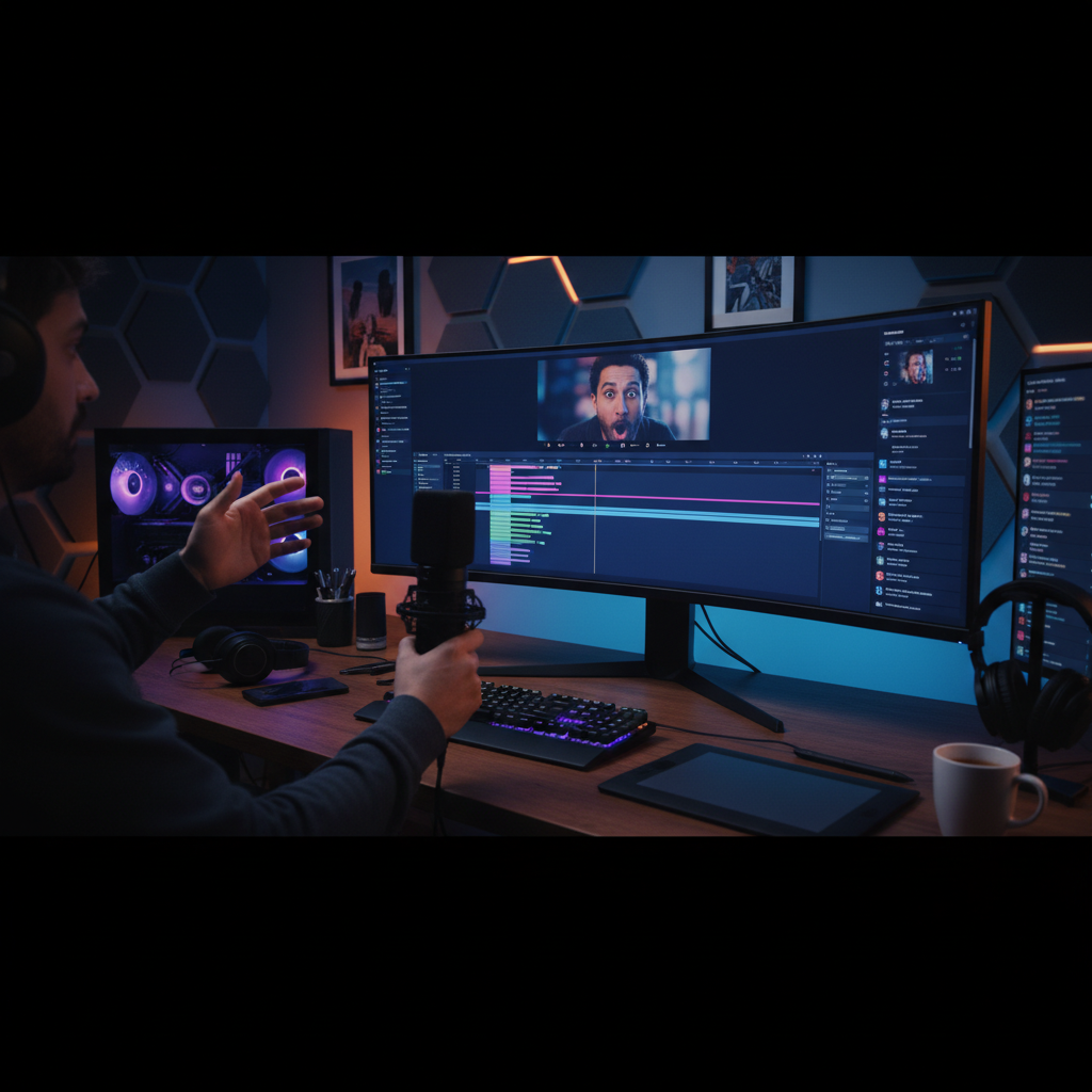 YouTube thumbnail concept scene with clear focal hierarchy and clean background depth